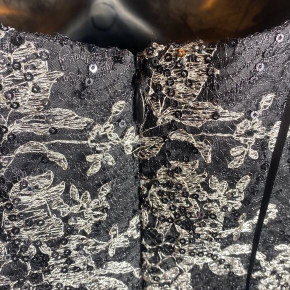 ABS Allen Schwartz strapless sequined Whimsigoth dress fairycore coquette - Picture 7 of 8